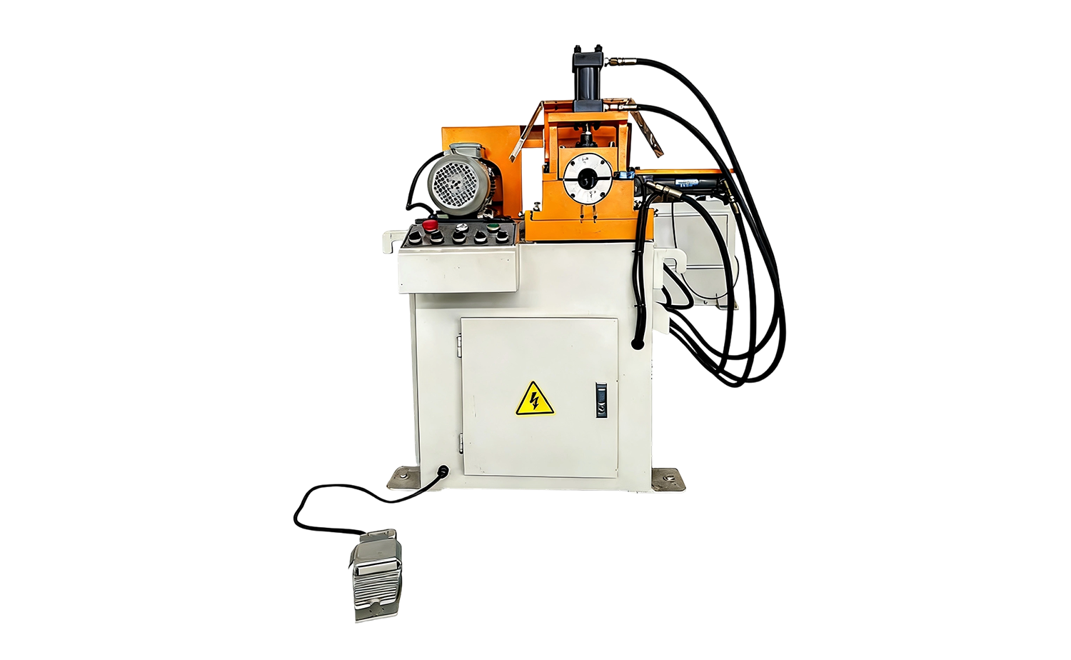 Hydraulický poloautomatický stroj na zrážanie hrán rúr radu EF PV1